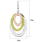 Silver Earrings Gold Drop Earrings LO2660 Rose Gold + Rhodium Iron Earrings Alamode Fashion Jewelry Outlet