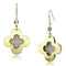 Gold Drop Earrings LO2668 Matte Gold & Gold Iron Earrings with Crystal