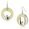 Gold Drop Earrings LO2672 Gold+Rhodium Iron Earrings with Crystal