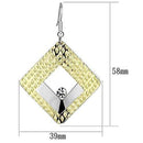 Gold Drop Earrings LO2673 Gold+Rhodium Iron Earrings with Crystal