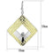 Gold Drop Earrings LO2673 Gold+Rhodium Iron Earrings with Crystal