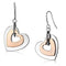 Gold Drop Earrings LO2675 Rose Gold + Rhodium Iron Earrings