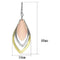 Gold Drop Earrings LO2681 Rhodium + Gold + Rose Gold Iron Earrings