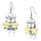 Gold Drop Earrings LO2686 Gold+Rhodium Iron Earrings