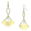 Gold Drop Earrings LO2707 Gold Iron Earrings with AAA Grade CZ