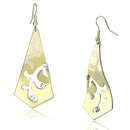 Gold Drop Earrings LO2710 Gold Iron Earrings with Top Grade Crystal