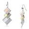 Gold Drop Earrings LO2713 Rhodium + Rose Gold Iron Earrings with Crystal