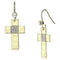 Gold Drop Earrings LO2734 Gold Iron Earrings with Top Grade Crystal