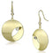 Gold Drop Earrings LO2738 Matte Gold & Gold Iron Earrings with Crystal