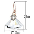 Gold Drop Earrings LO2755 Rose Gold Iron Earrings with Top Grade Crystal