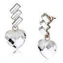 Gold Drop Earrings LO2756 Rose Gold Iron Earrings with Top Grade Crystal