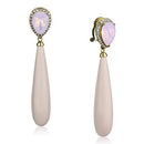 Gold Drop Earrings TK2543 Gold - Stainless Steel Earrings with Crystal