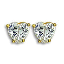 Gold Earrings 414903 Gold Brass Earrings with AAA Grade CZ