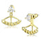 Gold Earrings For Girls 3W1313 Gold Brass Earrings with AAA Grade CZ