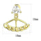 Gold Earrings For Girls 3W1313 Gold Brass Earrings with AAA Grade CZ