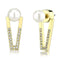 Gold Earrings For Girls 3W1315 Gold Brass Earrings with Synthetic
