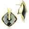 Silver Earrings Gold Earrings For Girls GL342 Gold - Brass Earrings in Black Diamond Alamode Fashion Jewelry Outlet