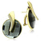 Silver Earrings Gold Earrings For Girls GL343 Gold - Brass Earrings in Black Diamond Alamode Fashion Jewelry Outlet