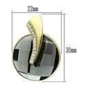 Silver Earrings Gold Earrings For Girls GL343 Gold - Brass Earrings in Black Diamond Alamode Fashion Jewelry Outlet