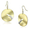 Gold Earrings For Girls LO2742 Matte Gold & Gold Iron Earrings with Crystal