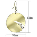 Gold Earrings For Girls LO2742 Matte Gold & Gold Iron Earrings with Crystal