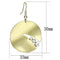 Gold Earrings For Girls LO2742 Matte Gold & Gold Iron Earrings with Crystal