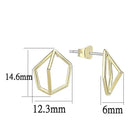 Gold Earrings For Girls LO4266 Flash Gold Brass Earrings