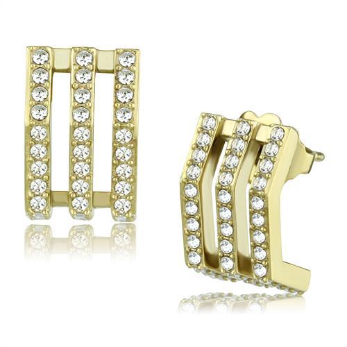 Gold Earrings For Women TK2950 Gold - Stainless Steel Earrings with Crystal