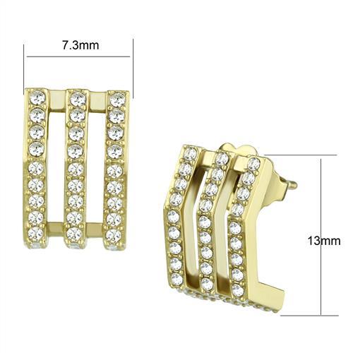 Gold Earrings For Women TK2950 Gold - Stainless Steel Earrings with Crystal