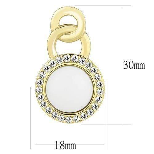 Gold Earrings For Women TK3152 Gold - Stainless Steel Earrings with Synthetic