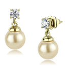 Gold Earrings For Women TK3480 Gold - Stainless Steel Earrings with Synthetic