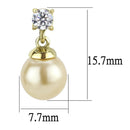 Gold Earrings For Women TK3480 Gold - Stainless Steel Earrings with Synthetic