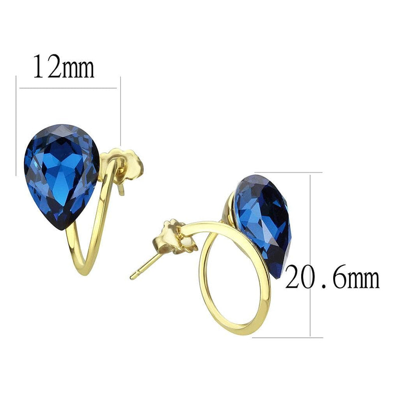 Gold Earrings For Women TK3648 Gold - Stainless Steel Earrings with Crystal