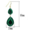 Gold Earrings For Women VL019 Gold Brass Earrings with Synthetic in Emerald