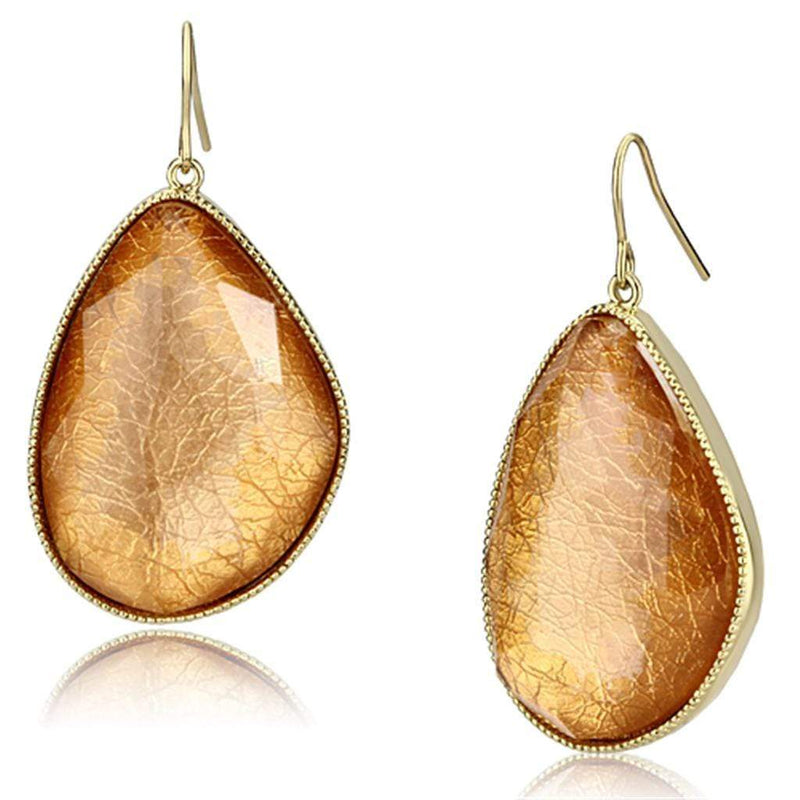Gold Earrings For Women VL071 Gold - Brass Earrings with Synthetic