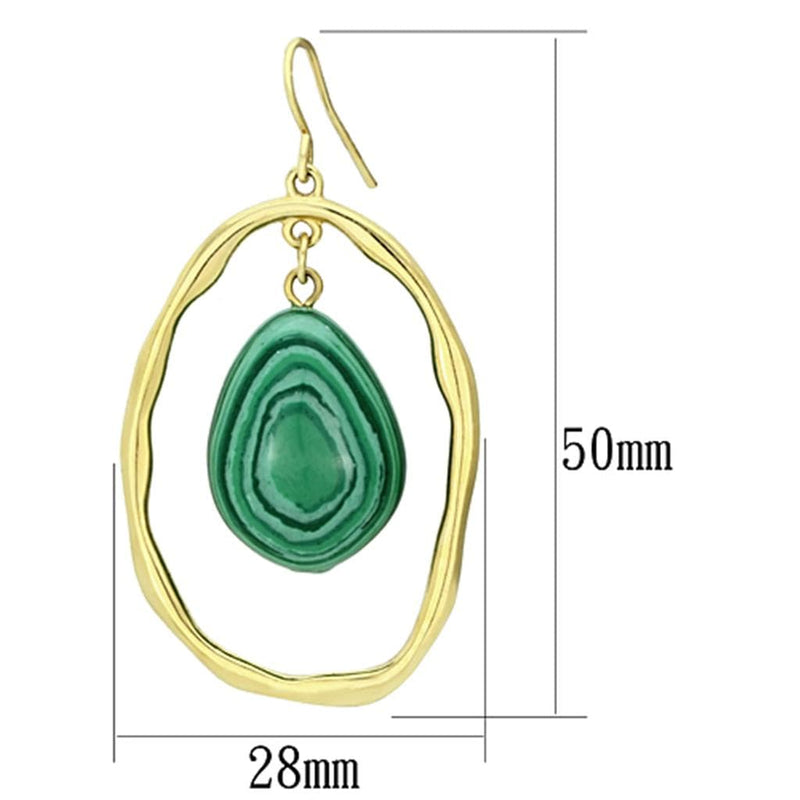 Gold Earrings For Women VL072 Gold - Brass Earrings with Synthetic