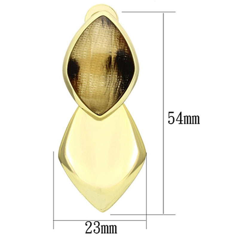 Gold Earrings For Women VL073 Gold - Brass Earrings in Animal pattern
