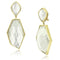 Silver Earrings Gold Earrings For Women VL075 Gold - Brass Earrings with Synthetic Alamode Fashion Jewelry Outlet