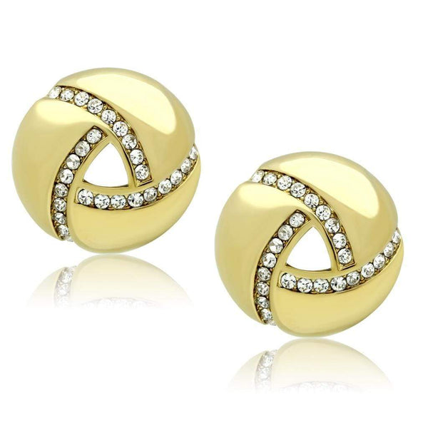 Gold Earrings TK1499 Gold - Stainless Steel Earrings with Crystal