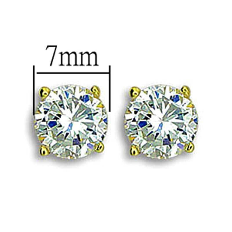 Gold Earrings TK1504 Gold - Stainless Steel Earrings with AAA Grade CZ