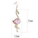 Silver Earrings Gold Earrings TK3663 Rose Gold - Stainless Steel Earrings with AAA Grade CZ Alamode Fashion Jewelry Outlet