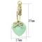 Gold Earrings VL101 Gold - Brass Earrings with Synthetic in Emerald