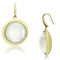 Silver Earrings Gold Earrings VL102 Gold - Brass Earrings with Synthetic Alamode Fashion Jewelry Outlet