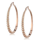 Gold Hoop Earrings TK3068 Rose Gold - Stainless Steel Earrings