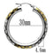 Silver Earrings Gold Hoop Earrings TK430 Gold+Rhodium Stainless Steel Earrings Alamode Fashion Jewelry Outlet