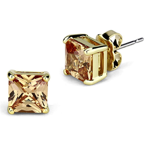 Silver Earrings Gold Stud Earrings 3W533 Gold Brass Earrings with AAA Grade CZ Alamode Fashion Jewelry Outlet