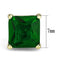 Gold Stud Earrings 3W537 Gold Brass Earrings with Synthetic in Emerald