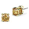 Gold Stud Earrings 3W554 Gold Brass Earrings with AAA Grade CZ