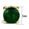 Silver Earrings Gold Stud Earrings 3W558 Gold Brass Earrings with Synthetic in Emerald Alamode Fashion Jewelry Outlet