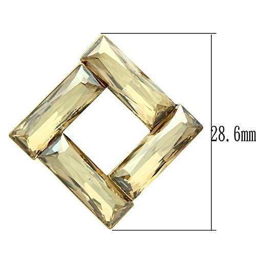 Silver Earrings Gold Stud Earrings GL344 Gold - Brass Earrings with Top Grade Crystal Alamode Fashion Jewelry Outlet